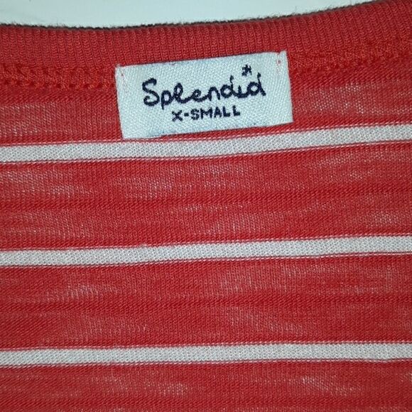 Splendid Red and White Striped Short Sleev… - Picture 6 of 6